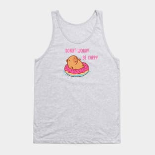 Capybara on a donut floater Tank Top